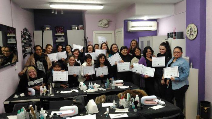 Fotos de las alumnas del curso de uñas de acrílico y gel del día 29/01/17