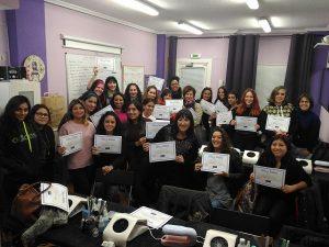 Fotos de las alumnas del curso de uñas de acrílico y gel del día 12/11/17